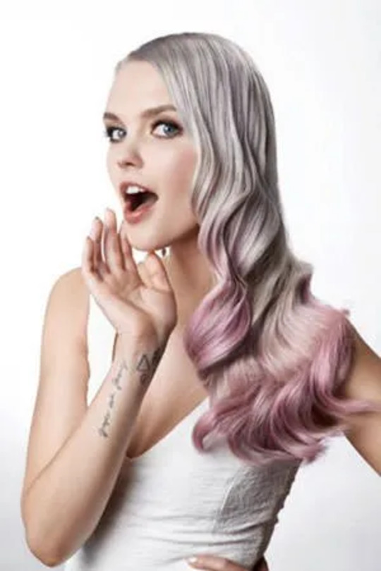rose and silver Hair Color