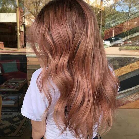 Warm gold Hair Color
