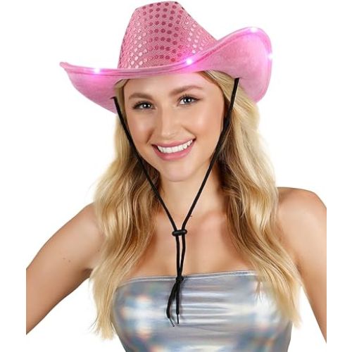 Shiny Pink Cowgirl hat