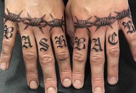 Alphabet Hand Tattoos for Men