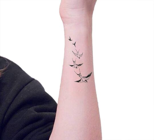 Birds hand tattoo