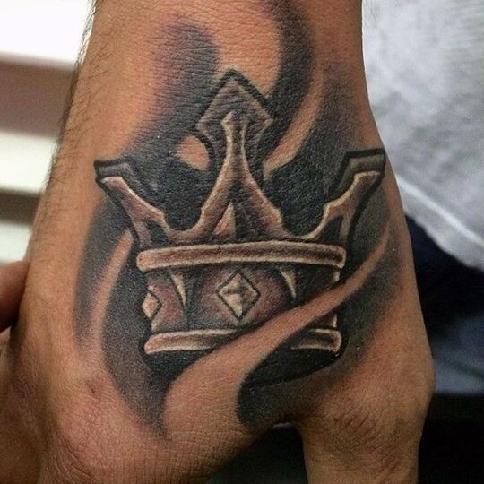 Crown Hand Tattoos for Men