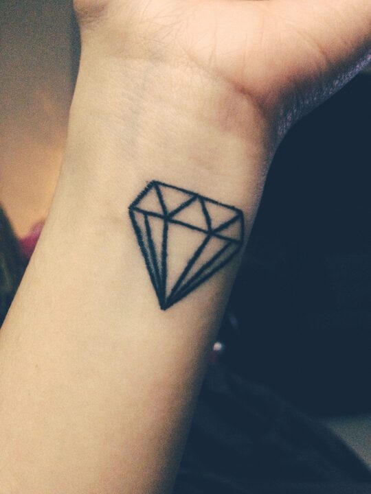 Diamond hand tattoo