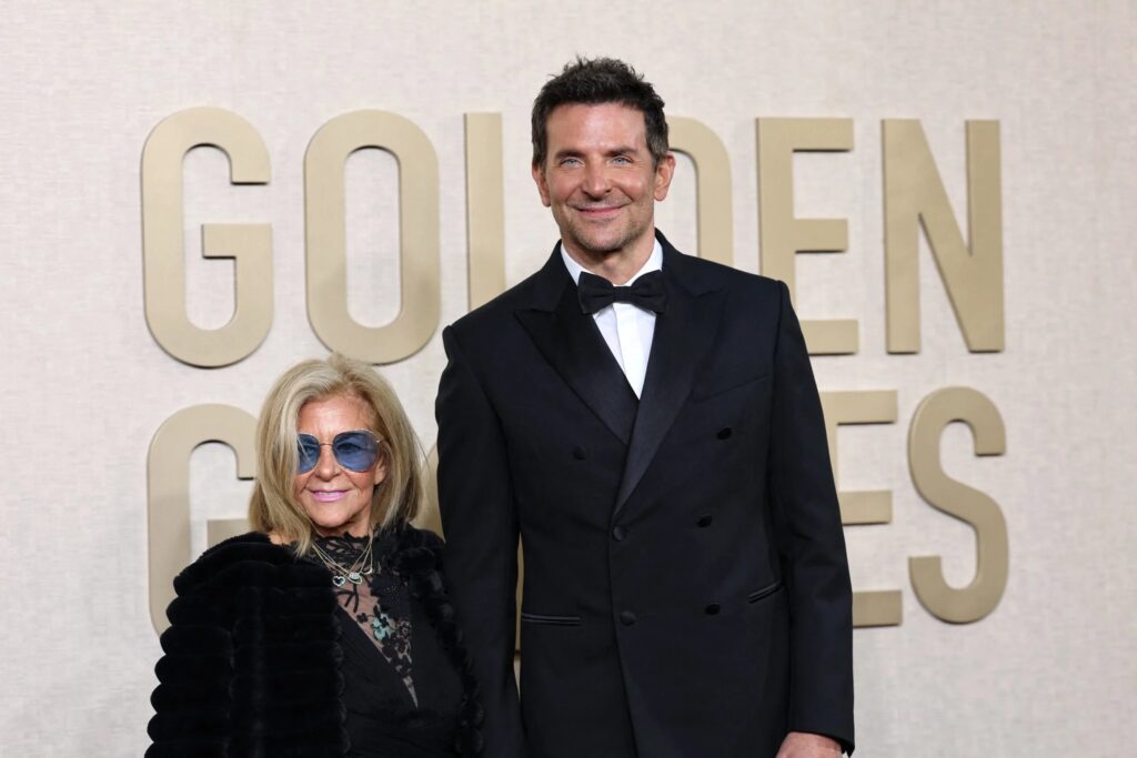 Gloria Campano and Bradley Cooper attend the 81st Annual Golden Globe Awards
