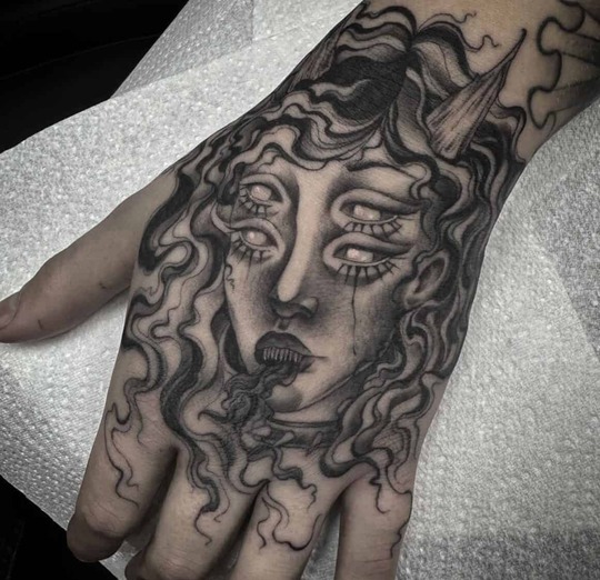 Gothic Hand Tattoos for Men