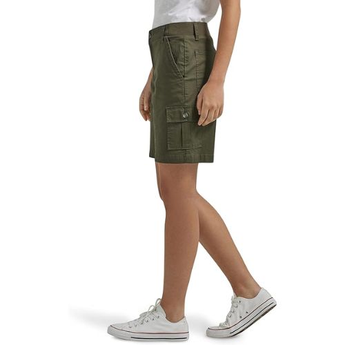 Green Cargo shorts for women