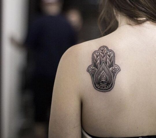 Hamsa Shoulder Tattoos for Women