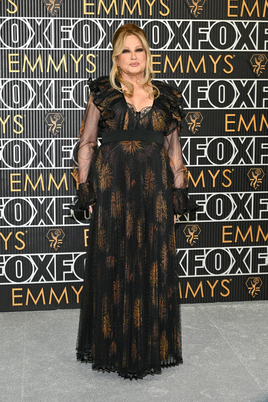 Jennifer Coolidge in a Gold Etro Gown