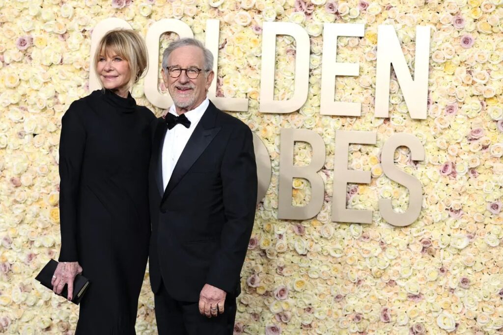 Kate Capshaw and Steven Spielberg attend the 81st Annual Golden Globe Awards
