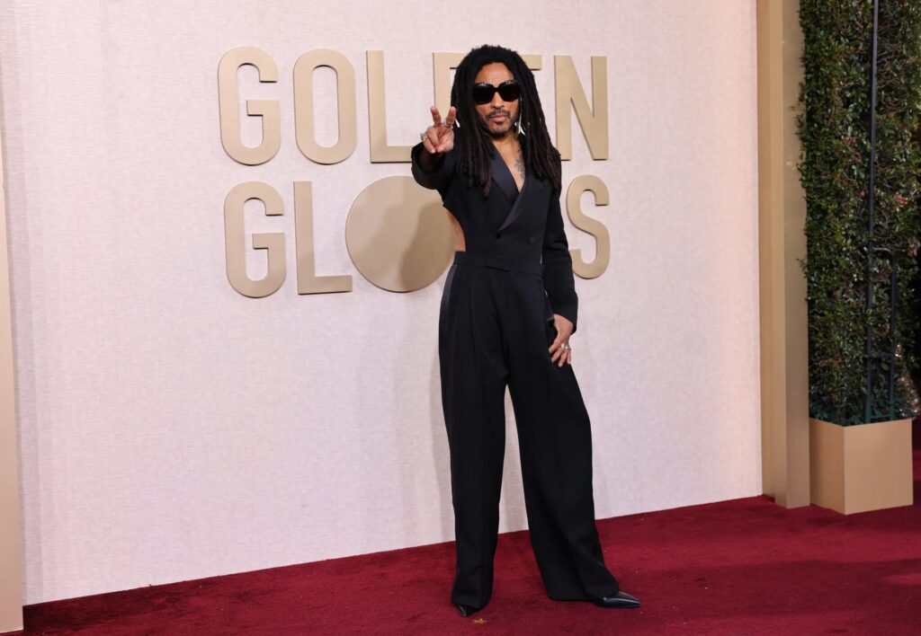 Lenny Kravitz attend the 81st Annual Golden Globe Awards