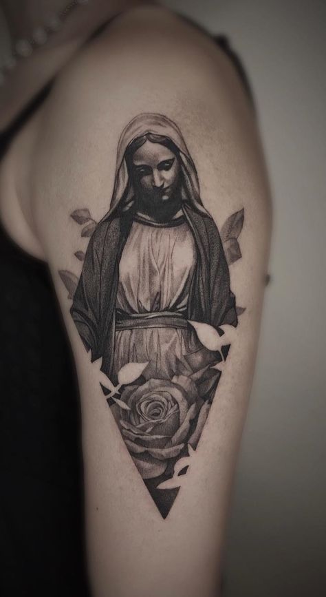 Religious Shoulder Tattoos for girl