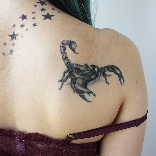 Scorpion Tattoos on shoulder for Women