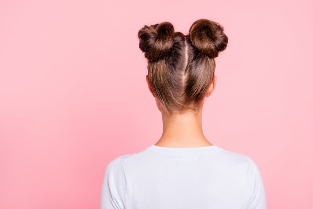 Cute Space Buns Hairstyles for Girls