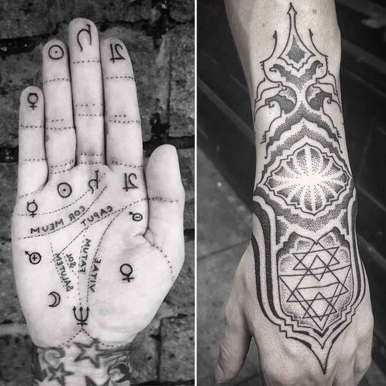 Spiritual Hand Tattoos for Men