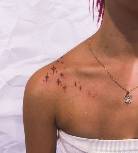 Star Shoulder Tattoos for Women