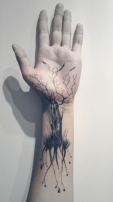 Tree Hand Tattoos for Men