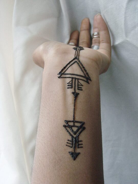 Tribal hand tattoo