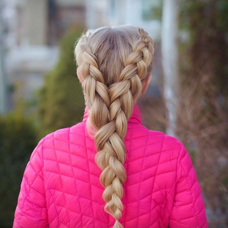 Cute Two-in-One Fanned Braid Hairstyles for Girls
