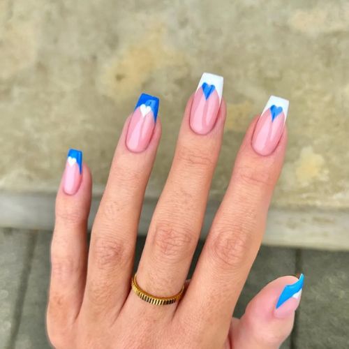 Blue nail design