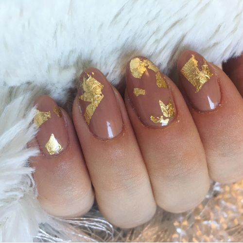 Gold Dip Nail Manicure