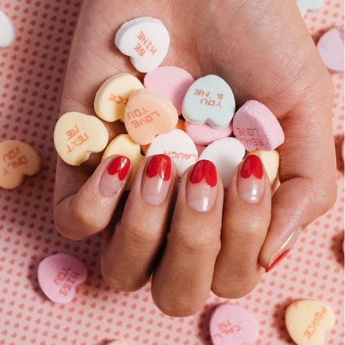 Heart Shaped Valentine's Nails