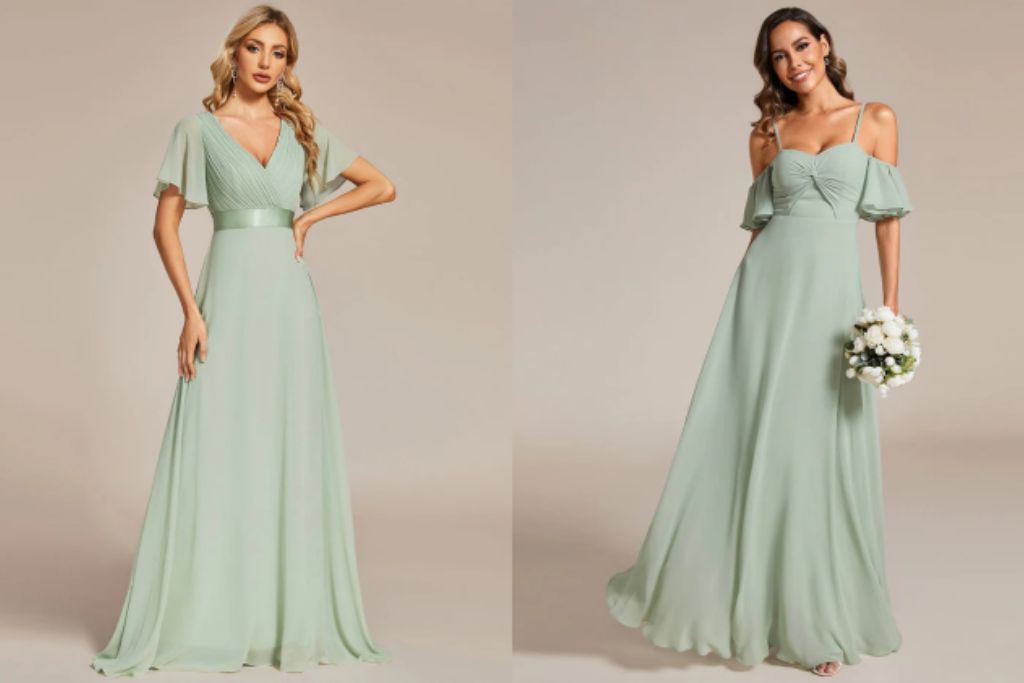 Sage green bridemaid dresses