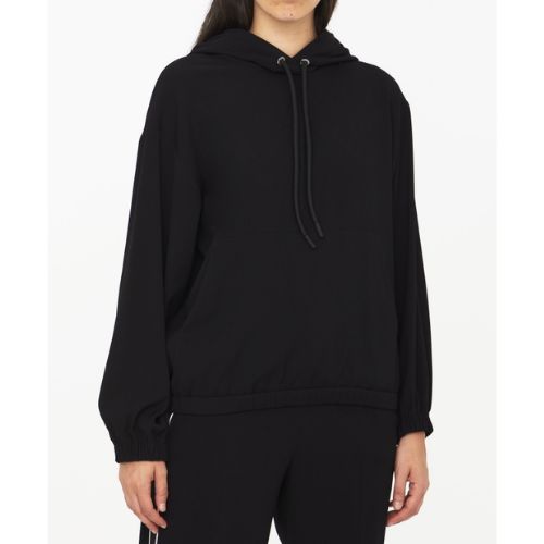 black satin hoodie