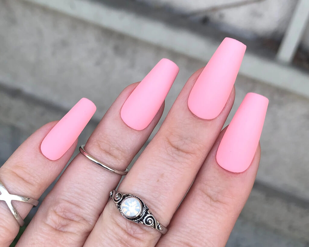 Bubble Gum Pink nail