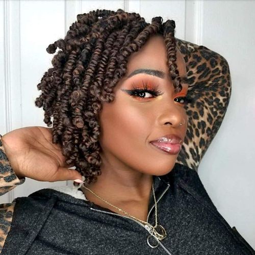 Dense and chunky short crochet hairstyle