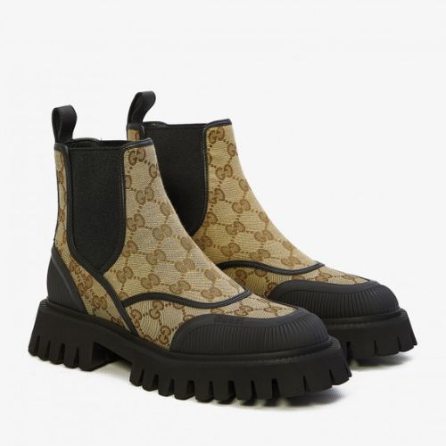 GUCCI GG fabric ankle boots