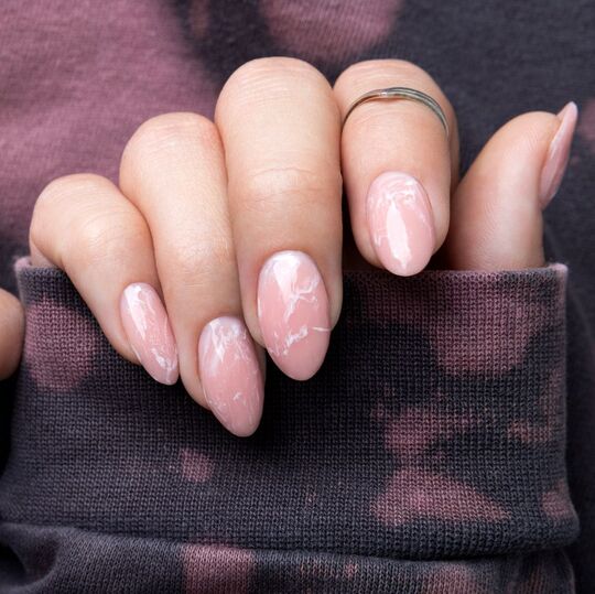 Pale Pink Marble nail