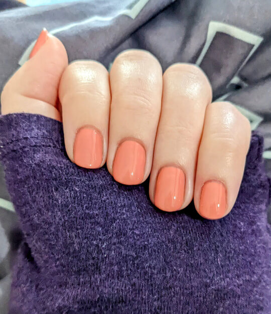 Peachy Orange nail