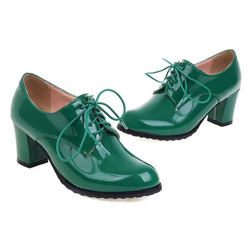 SHEMEE-Womens-Chunky-Heels-Wingtip-Oxfords-Round-Toe-Lace-Up-Stacked-Block-Heel-Vintage-Brogues-Pumps-Shoes