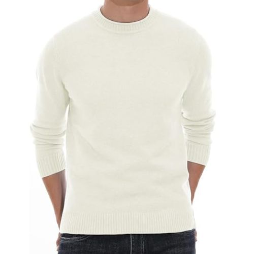 Sailwind Men's Crewneck Sweater Soft Casual Sweaters for Men Classic Pullover Sweaters with Ribbing Edge