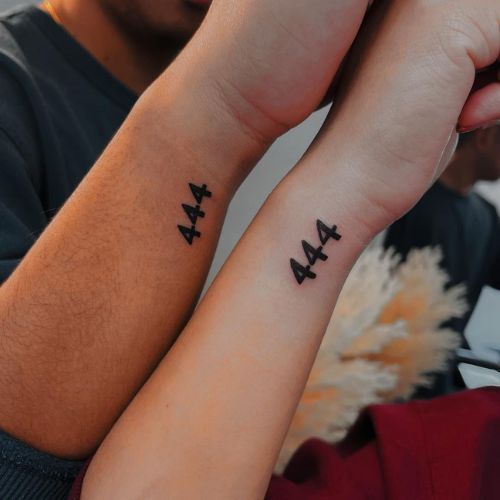 Angel Numbers couple tattoo ideas