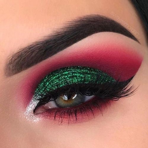 Colorful Cut Crease eye makeup