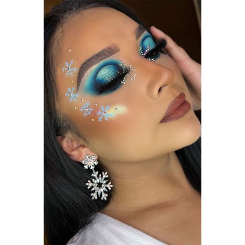 snowflakes christmas makeup ideas