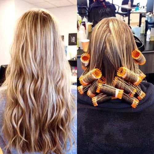 Process of beach wave perm