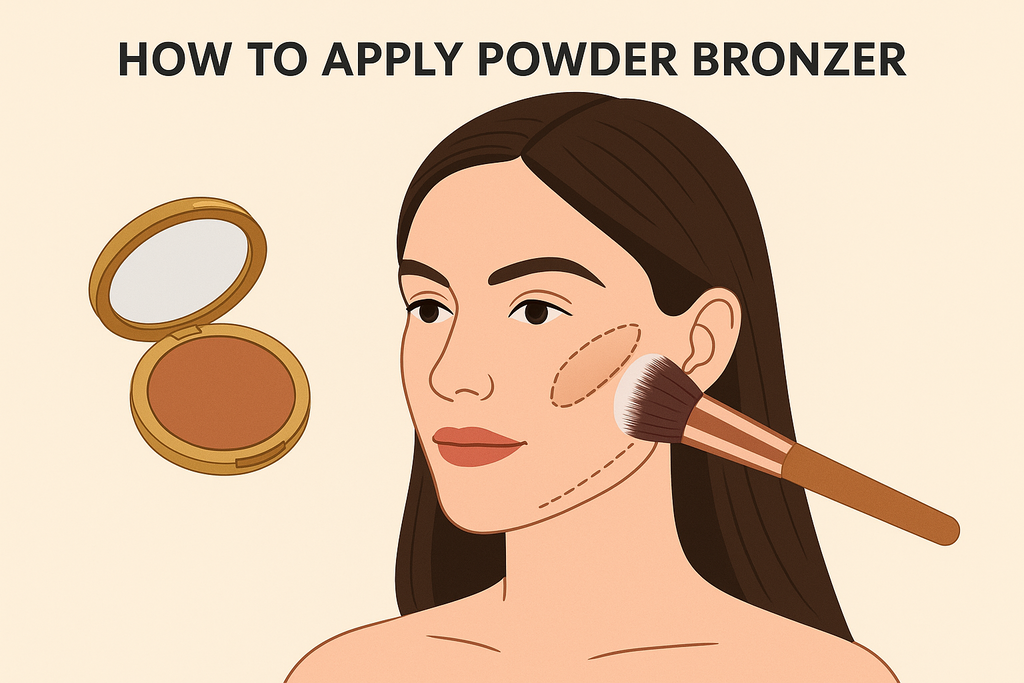 How to apply powder bronzer