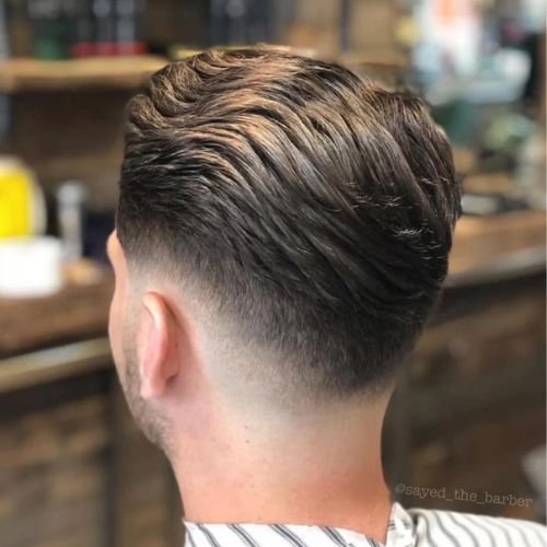 Low Fade Slick Back Haircut